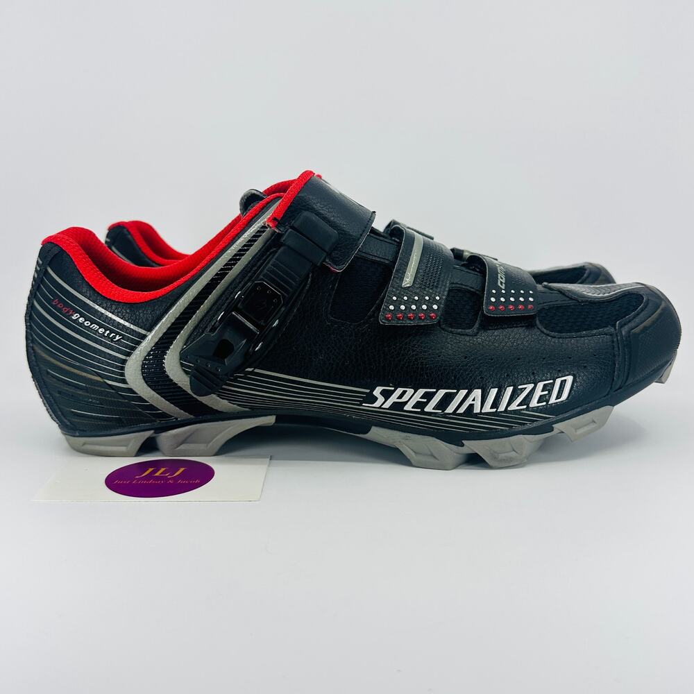 Specialized Men's Comp MTB Bike Cycling Shoes Black/Red Size 46 EU/ 12.25 US
